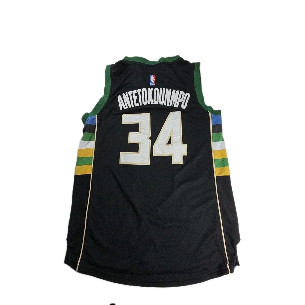 Adidas Milwaukee Bucks Giannis Antetokounmpo Jersey Mens S Black Fear The Deer